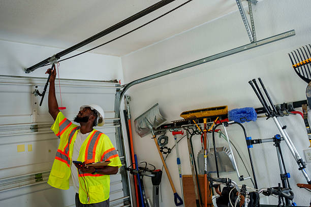 Professional Garage Door Maintenance technician working in Chase, PA